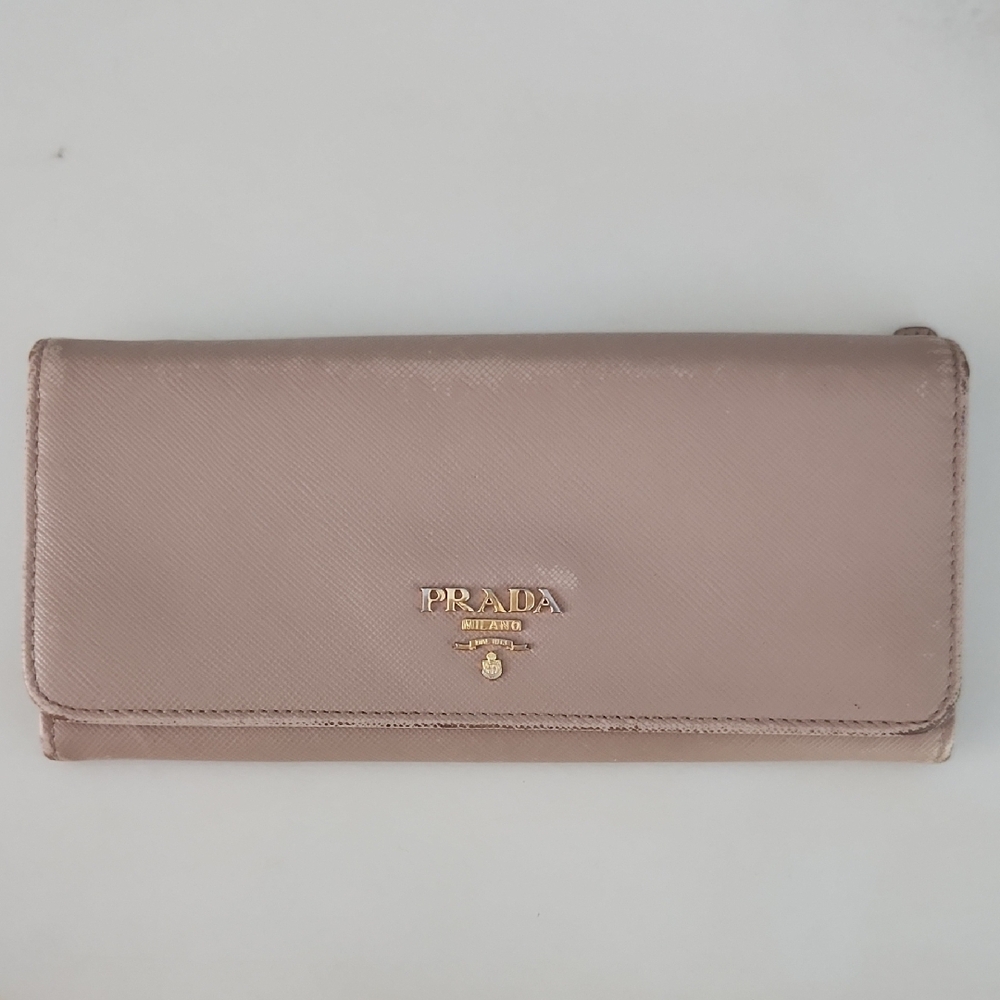 Prada Women's Beige Leather Wallet